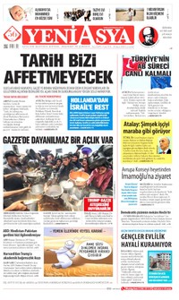 Yeni Asya Gazetesi Manşeti