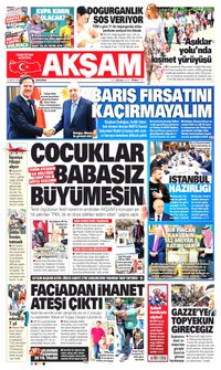 Akşam Gazetesi Manşeti