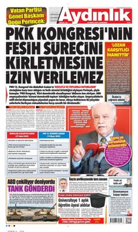 Aydınlık Gazetesi Gazetesi Manşeti