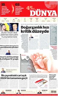 Dünya Gazetesi Manşeti