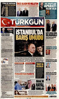 Türkgün Gazetesi Manşeti