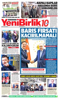 YeniBirlik Gazetesi Manşeti