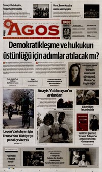 Agos Gazetesi Manşeti