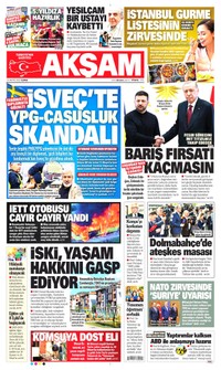 Akşam Gazetesi Manşeti
