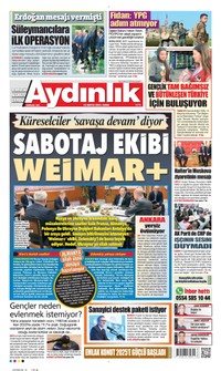 Aydınlık Gazetesi Gazetesi Manşeti