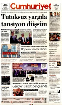 Cumhuriyet Gazetesi Manşeti