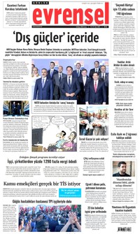 Evrensel Gazetesi Manşeti