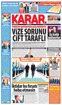 Karar Gazetesi Manşeti
