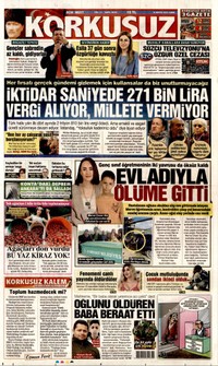 Korkusuz Gazetesi Manşeti