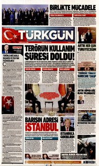 Türkgün Gazetesi Manşeti