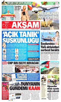 Akşam Gazetesi Manşeti