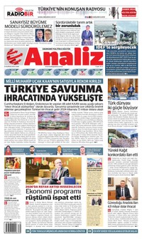 Analiz Gazetesi Manşeti