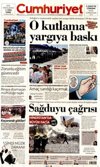 Cumhuriyet Gazetesi Manşeti
