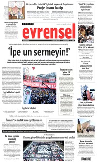 Evrensel Gazetesi Manşeti