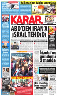 Karar Gazetesi Manşeti