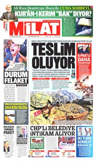 Milat Gazetesi Manşeti