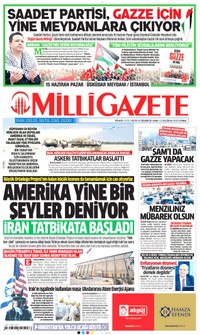 Milli Gazete Gazetesi Manşeti
