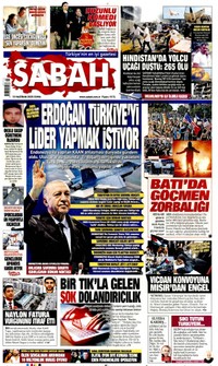 Sabah Gazetesi Manşeti