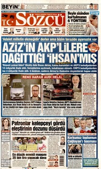 Sözcü Gazetesi Manşeti