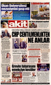 Yeni Akit Gazetesi Manşeti
