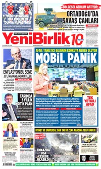 YeniBirlik Gazetesi Manşeti