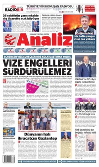 Analiz Gazetesi Manşeti