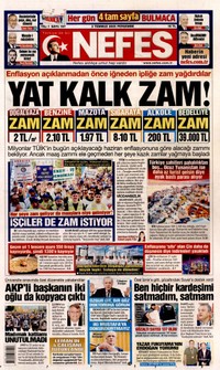 Nefes Gazetesi Manşeti