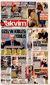 Takvim Gazetesi Manşeti