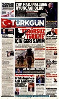 Türkgün Gazetesi Manşeti