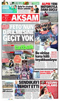 Akşam Gazetesi Manşeti