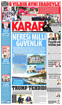 Karar Gazetesi Manşeti
