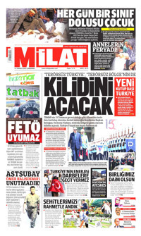 Milat Gazetesi Manşeti