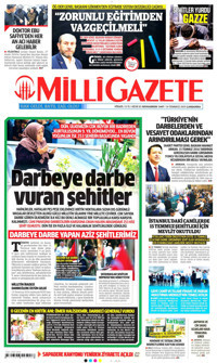 Milli Gazete Gazetesi Manşeti