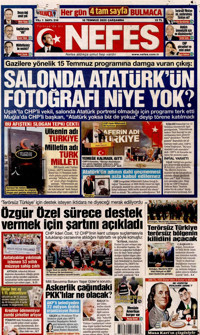 Nefes Gazetesi Manşeti