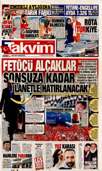 Takvim Gazetesi Manşeti