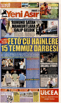 Yeni Asır Gazetesi Manşeti