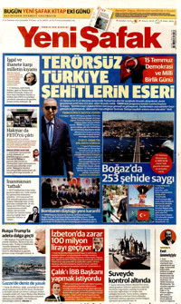 Yeni Şafak Gazetesi Manşeti