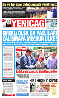 Yeniçağ Gazetesi Manşeti