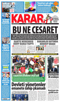 Karar Gazetesi Manşeti