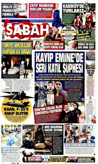 Sabah Gazetesi Manşeti