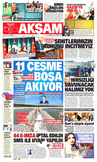 Akşam Gazetesi Manşeti