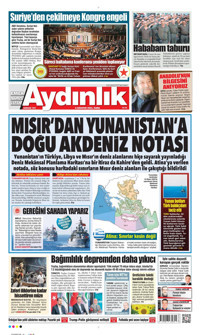 Aydınlık Gazetesi Gazetesi Manşeti