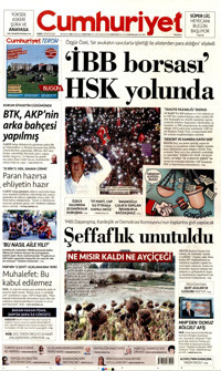 Cumhuriyet Gazetesi Manşeti
