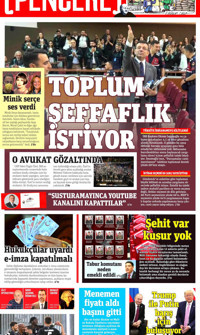 Gazete Pencere (Online Gazete) Gazetesi Manşeti