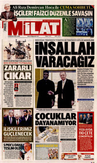 Milat Gazetesi Manşeti
