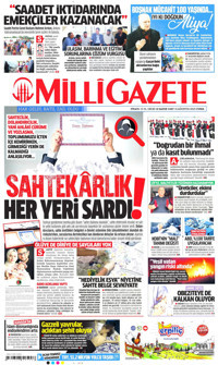 Milli Gazete Gazetesi Manşeti
