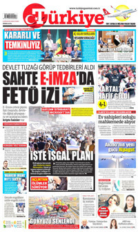 Türkiye Gazetesi Gazetesi Manşeti