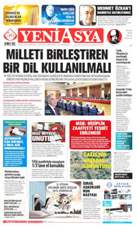 Yeni Asya Gazetesi Manşeti