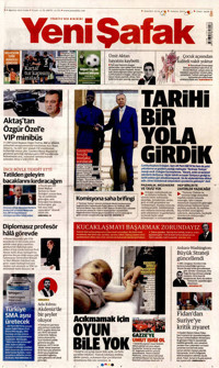 Yeni Şafak Gazetesi Manşeti