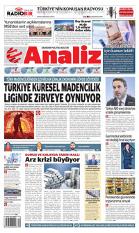 Analiz Gazetesi Manşeti
